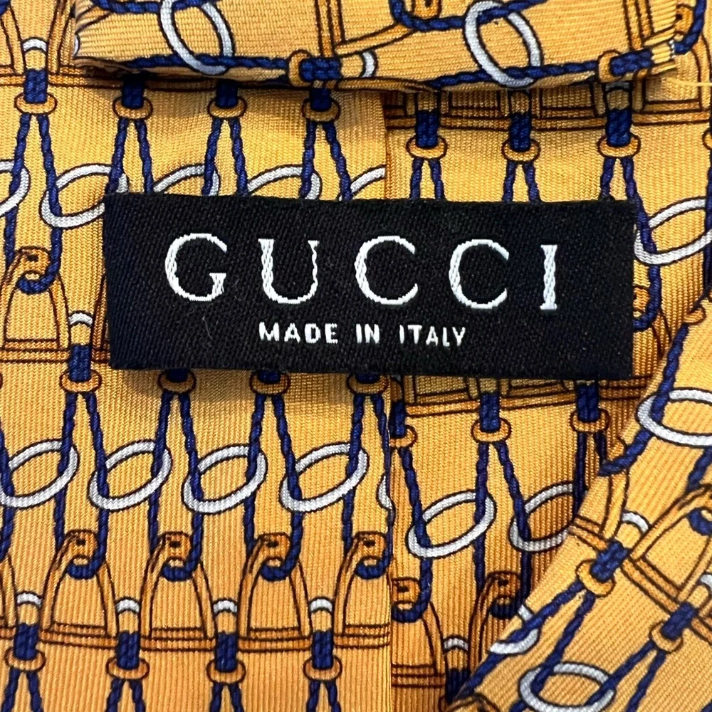 GUCCI Tie vintage 100% silk luxury necktie made in Italy